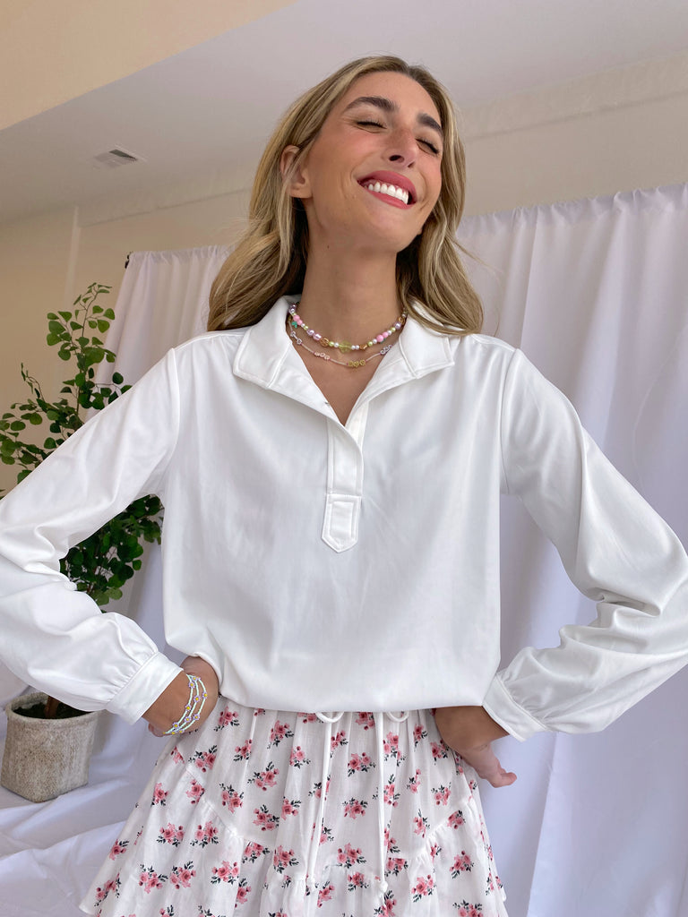 The Drew Blouse - White
