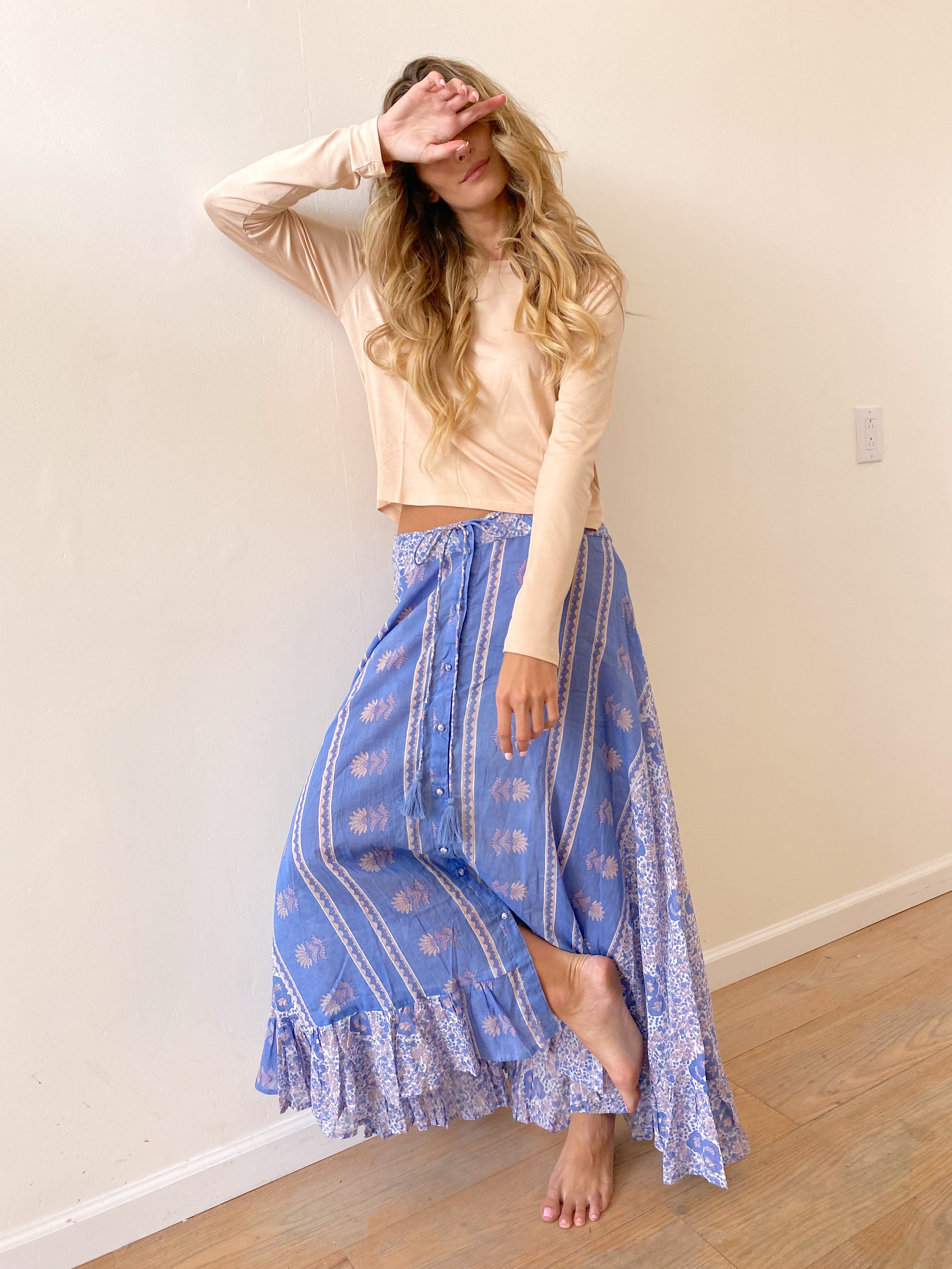 Alison Maxi Skirt Blue